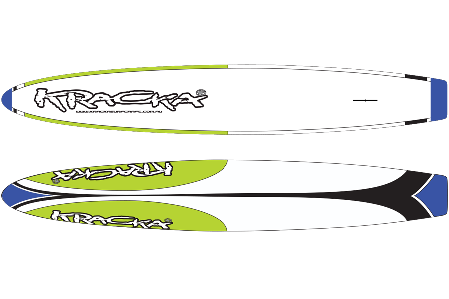 Kracka 10'6 Race prone paddleboard green