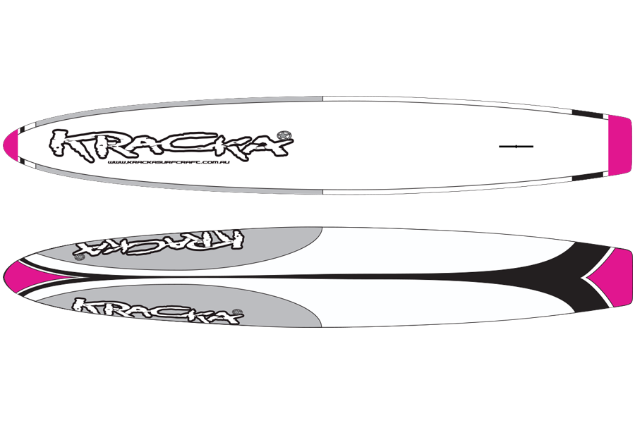 Kracka 10'6 Race prone paddleboard pink