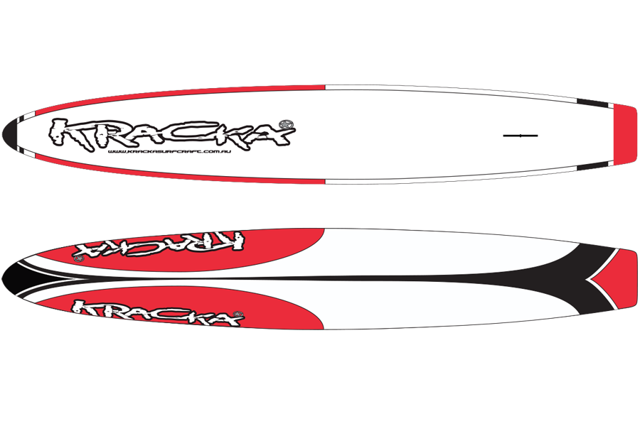 Kracka 10'6 Race prone paddleboard red
